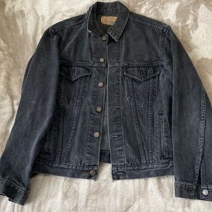 VINTAGE Plain Pockets Jean Jacket